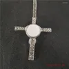 Colliers pendentifs par Sublimation, pendentifs en croix vierges, impression par transfert, accessoire de bijoux, 15 pièces/lot