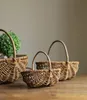 Storage Baskets Breadbasket Organizer Toy Storage Plant Container Laundry Wicker Hanging Bamboo Rattan Fruits Desktop Flower Arrangement Woven 230310