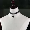 Choker 2023 Punk PU Leder Rross Spike Niet Kragen Verzierte Halskette Körper Geburtstag Party Geschenk Chocker Schmuck Für Frau