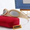 Oval lens güneş gözlüğü moda tasarımcısı güneş gözlüğü kadınlar erkekler retro güneş cam gözlük adumbral 4 renk seçeneği çok yönlü ourdoor gözlük207o