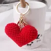 Keychains Keychain Pure Hand Break Love Hanghangbrei Key Ring Lovely Peach Heart Mobiele telefoon Vriendin Bag