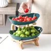 Plattor Tabell för servering av servis träpartitionerat skål Snack Candy Cake Stand Bowl Fruit Set Table Seary