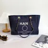 الأزياء سفر سلسلة الكتف سلسلة القماش الأكياس الصيفية الرحلة الكلاسيكية Crossbody tote Pearls Beach Bag Women Luxury Man Handbag Deauville Pres Hactioner Clutch