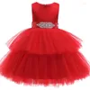 Mädchen Kleider Baby Mädchen Spitze Blumen Kleid Kinder Ballkleid Elegante Party Tutu Weihnachten Vestidos Kostüm Prinzessin Kinder Kleidung