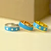 Luxurys Designers Bague Bagues imprimées pour femmes Classique Bleu Surface Couple Anneaux Top Niveau Cadeau Casual Fashion Party Or Argent Rose Or