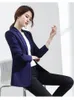 Women's Suits Blazers Fitshinling Autumn Spring Basic Blazer Woman Clothes Button Fashion Solid Slim Jacket Female Arrival Coats Overwear 230310