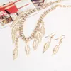 Necklace Earrings Set Wholesale Mix Styles Golden Plated Jewelry Wedding Accessory Charming Design Rhinestone Choker Dangle Earring Sets