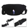 Waist Bags Trendy Street Shoulder Bag Unisex Chest Tool Travel Crotch Color Feather Print Pattern Series Cycling