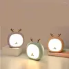 Nattlampor Ljushjort LED -lampa Portable USB Laddar barn Baby Bedside Decoration Christmas