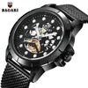 Нарученные часы Top Bagari Men Men Fashion Casual Business Watch Men's Quartz Clock Мужски из нержавеющей стали сетчатые ремешки для запястья.