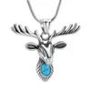 Chaînes Cerf Style En Acier Inoxydable Crémation Urne Cendres Cylindre Fiole Pendentif Collier Charme Mémorial Bijoux