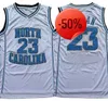 Basketball masculin Jerseys NCAA Caroline du Nord Tar Heels 23 Michael Ed Jersey Un UNC College Man Black White Bleu