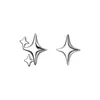 Emering S925 Sterling Srebrny Asymetryczny Star Simple and Cool Temperament Four Stars Four Stars Osobowość Lekkie luksusowe kolczyki