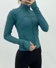 LU-61 Women's Yoga Definiera jacka Crop scuba hoodies tratt hals topp sport fritid full zip gymkläder casual löpning fitness coat