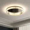 Plafondlampen moderne kristallen led dimbare woonkamer luxe gouden stalen lamp slaapkamer gemonteerde glansarmaturen