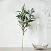 Decorative Flowers Green Artificial Olive Branch Simulation Plant Leaf Home Wedding Decoration Fake Christmas Faux Plants