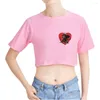 Women's T Shirts Badboyhalo Valentine Cupid Logo Merch Crop Top Exposed Navel T-shirt Överdimensionera Oneck toppar kvinnor roliga t-shirt mode