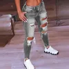 Women's Jeans Light Blue Ripped Jeans For Women Street Style Sexy Low Rise Distressed Trouser Stretch Skinny Hole Denim Pencil Pants 230310