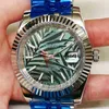 SUPERCLONE Datejust DATE Superclone Es Date Aaaaa Montre mécanique de luxe pour homme Automatique Log Tooth White Green Leaf