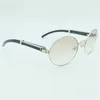 Najlepsze luksusowe okulary przeciwsłoneczne 20% zniżki owalne cętkowane bawoły rogu mężczyzn męskie metalowe czarne buffy szklanki na zewnątrz na zewnątrz okulary