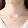 Korean Fashion Sweet Heart Love Letter Pendant Necklace Micro-set Zircon Romantic Women Clavicle Chain Necklace Jewelry Valentine's Day Gift