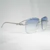 Designer-Strandpaar-Sonnenbrille für Herren und Damen 20 % Rabatt auf Vintage-Diamantschliff im Leoparden-Stil, übergroße Gafas, Retro-Sonnenbrille, Herrenbrille zum Fahren, randlose Brillen, Kajia