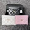 حامل البطاقة محافظ المفاتيح CC lambskin Coin Purses الائتمان الكلاسيكية محفظة فاخرة المصمم للسيدات الرجال فتحات بطاقة صغيرة محفظة حمل حامل بطاقات الكافيار حقائب القابض