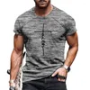 Męskie koszule 2023 Summer Men's Casual 3D T-shirt ponadgrzeznaniowy krótki rękaw