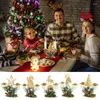 Candle Holders Navidad Noel Christmas Decoration Year Holder Metal Tree Candlestick Santa Berry Ornament Xmas Table Decor