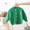 Cardigan Sweater Toddler Children's Clothing Boys Casual Long Sleeve Cotton Girls Fashion Letter Pattern Jacket Coat 230310