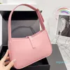 Designer-Fashion shoulder bag Women's underarm leather solid color design metal logo handbag