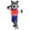 Adult size Friendly College Wolf Mascot Costumes Cartoon Elk Character Dress Suits Carnival Adults Size Christmas Birthday Party Halloween Outdoor Outfit Suit