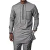 Mens Tracksuits Dashiki Top Pant 2 Pieces Outfit Set African Clothes Beige Clothing for Shirt With Trouserm4xl 230310