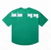 2023 Herren T-Shirts T-Shirt Palmen Palmangel City Designer Limited Inkjet Graffiti Letter Printing Herren Damen Segelboot Kurzarm Lässig