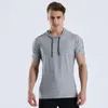 Men's T Shirts Summer Tee Shirt Men Clothing Hooded Casual Short-sleeve Men's T-shirt Breathable Quick-drying Tops Homme Sq801