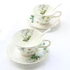 Mugs 200ml Bone Fine China Teacup with saucer camellia design tasse a cafe cafe cuc cupor