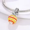 Pandora Original S925 Pure Silver Color Bee Pink Blue Grape Charm Bead Is Suitable for Bracelet DIY Fashion Jewelry 1