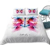 Ensembles de literie coloré papillon ensemble 3 pièces Halo motif housse de couette Art lit pour filles microfibre éclaboussures d'encre Textiles de maison