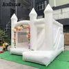 3.5/4/4.5M Full PVC White Bounce House jumper Wedding Inflatable Bouncy with slide Bouncy Castle Air Bouncer Combo jumping For Kids Adults included blower free ship