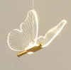 Modern Chandelier Butterfly Shape Art LED Stair Pendant Lamp For Home Dining Living Room Stairwell Villa Decoration