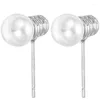 Stud Earrings 2023 Small Bulb Mother-of-pearl Silver 925 Earring Girls' Sweet Gift Accessories Student Fashion Jewelry For Woman