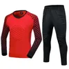 Ensembles de course pour hommes, enfants, uniforme de gardien de but de football, éponge de protection, entraînement à manches longues, gardien de but de football, maillot de football, haut et pantalon 230309