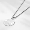 Pendant Necklaces Todorova Stainless Steel Sun And Moon Necklace For Women Men Medallion Dainty Unique Charm Celestial Jewelry