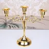 Retro Metal Candle Holder 3 Arms 5 Arms Candle Holder Exquisite Wedding Candlelight Dinner Romance Props European Home Decoration TH0889