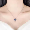 Collane con ciondolo Gotico Placcato argento Stella e luna Blu Piccolo universo Collana Regalo di nozze per uomo Donna Gioielli di tutti i giorni