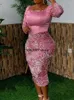 Etniska kläder Africa African Wedding Evening Dress Dubai Abaya paljett Bodycon Sexig stor storlek eleganta klänningar Vestido Africano