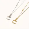 Designer Women Necklace Letter Pendant Necklaces 18K Gold Necklace Fashion Versatile Popular Brand Jewelry