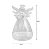 Vaser Creative Angel Glass Vase Ornament Hydroponic Transparent Flower Home Living Room Wedding Table Decor Tools Nordic