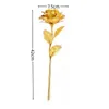 Fleurs décoratives Galaxy Rose Eternal 24K Or Fleur Feuille En Plastique Roses Artificielles Saint Valentin Cadeau Beauté D'or Pour La Décoration De Mariage