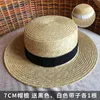 Cappelli larghi cappelli da spiaggia di paglia da spiaggia Female Summer Web Celebrity Sun Shade Sunier Flat Bren Flat Small Fresh Tide Top